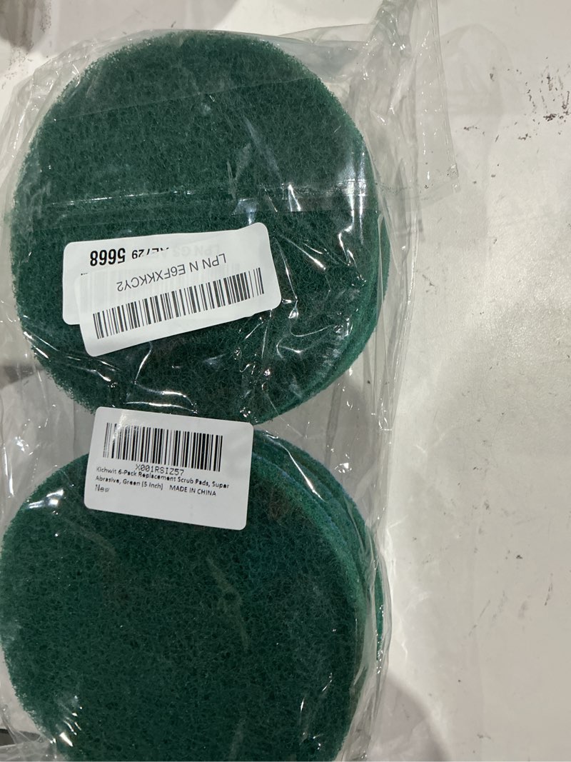Condition photo showing Good Condition for kichwit 6-pack replacement scrub pads, super abrasive, green (5 inch) green - very abrasive 5 inch (pack of 6)