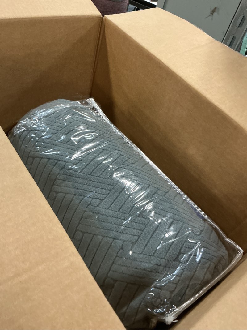 Condition photo showing As Is for KinCam Recliner Sofa Covers, Stretch Reclining Couch Covers, Recliner Sofa Slipcovers Stripe Jacquard Recliner Couch Cover Furniture Protector Covers for Pet Kid (3 Seater, Dark Gray) Dark Gray 3 Seater