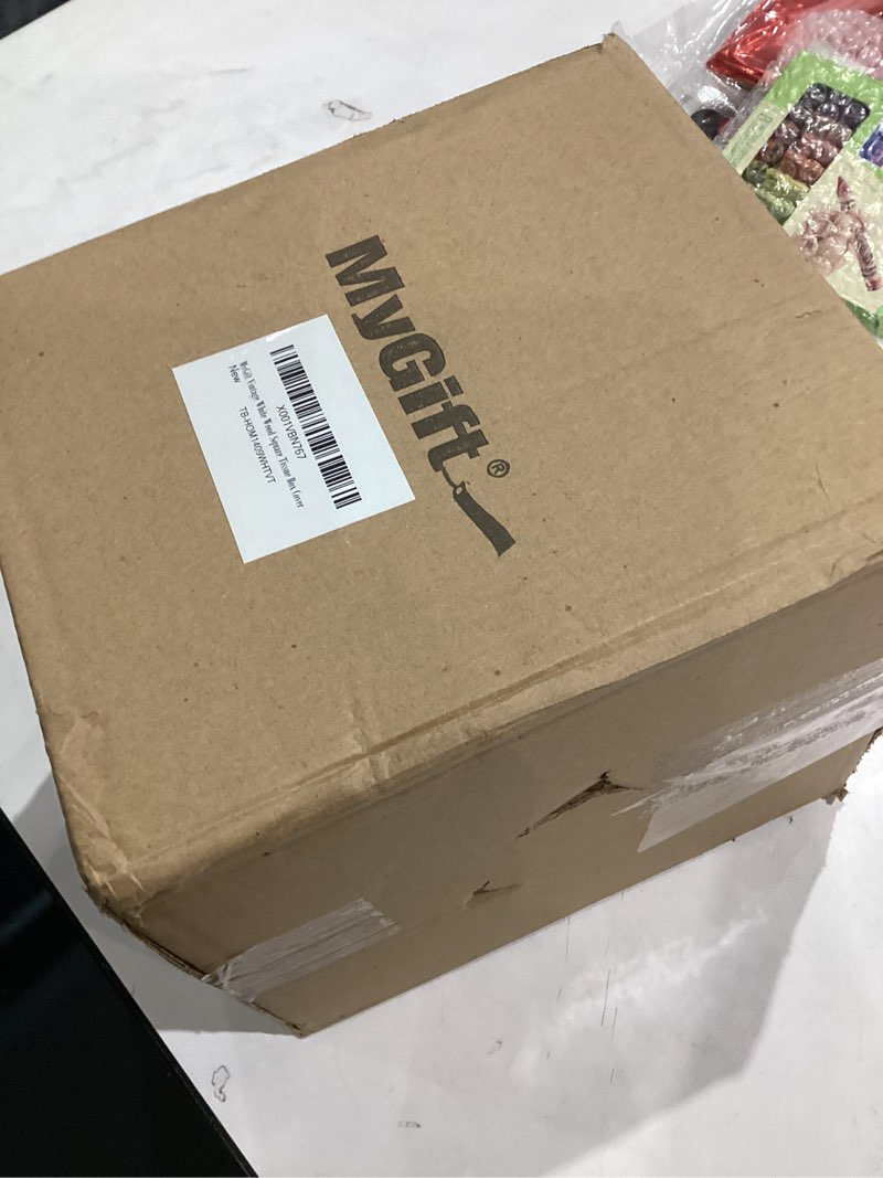 Condition photo showing Good Condition for MyGift Vintage White Wood Tissue Box Cover Holder with Easy Refill Slide Out Bottom, Decorative Square Bathroom Facial Tissue Holder