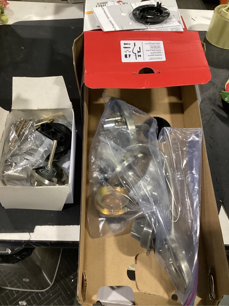 Condition photo showing As Is for kwikset smartkey shelburne satin nickel handleset right or left handed