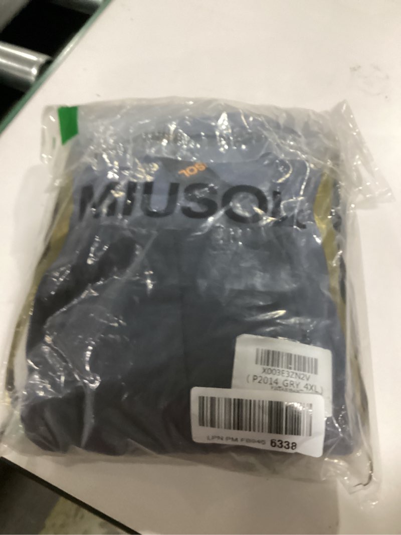 Condition photo showing Good Condition for Miusol Women's Formal V Neck Floral Lace Contrast Chiffon Plus Size Ruffle Bridesmaid A-line Party Dress 3X-Large Plus Grey