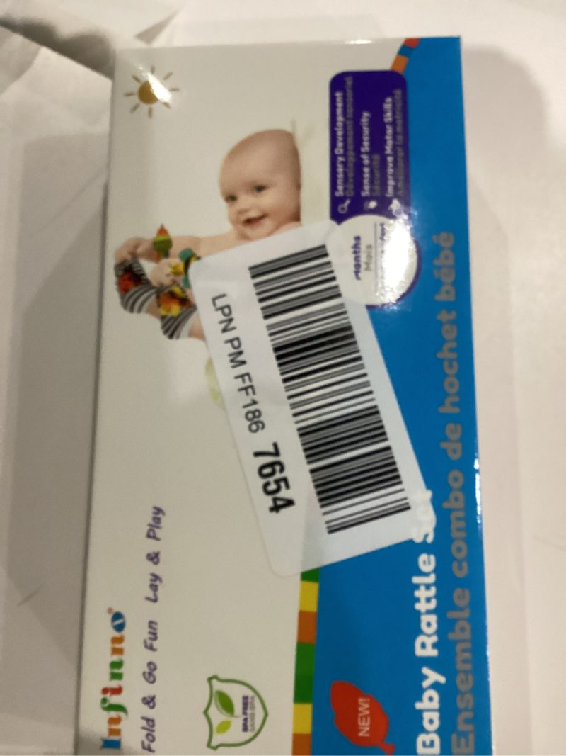 Condition photo showing As Is for Infinno Baby Wrist Rattle Socks and Foot Finder Set, Perfect Baby Toys for 0-12 Months Newborn Boys and Girls As Shower Gifts, Garden Bug Series Warm Color