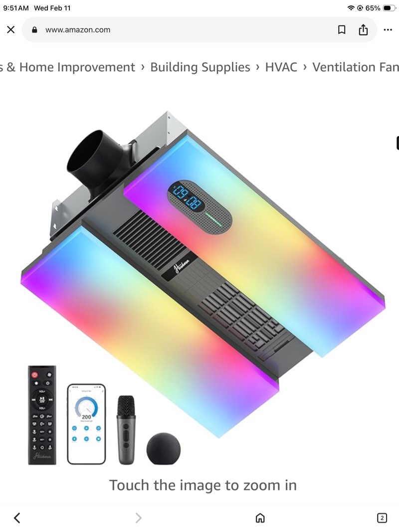 exhaust fan with heater, bluetooth speaker, 230 cfm quiet ventilation fan with humidity & odor sensor, 3-color dimmable light, app/voice/remote control, easy-clean dust filter 