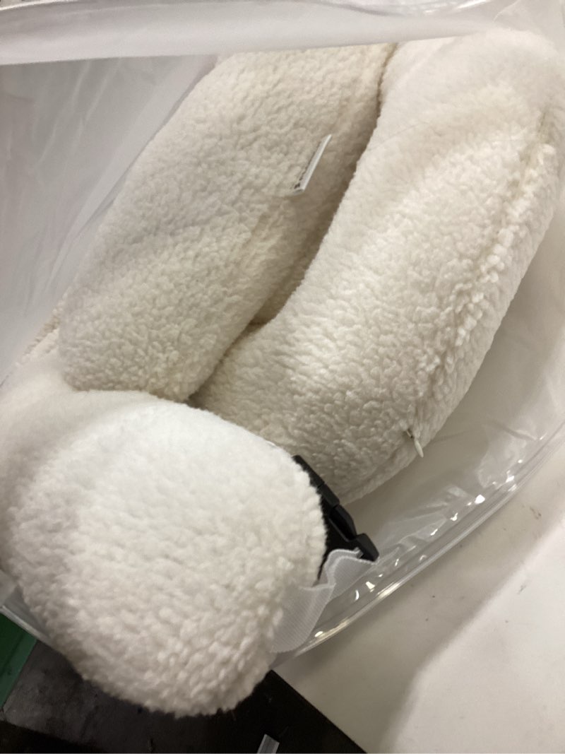 Condition photo showing As Is for FLORICH Kids Travel Pillow, Car Sleeping Travel Pillow for Kids, Removable H-Shaped Pillow for Adults and Children to Support Head and Body Road Trips with Neck Pillow and Blanket (White) Normal White Removable