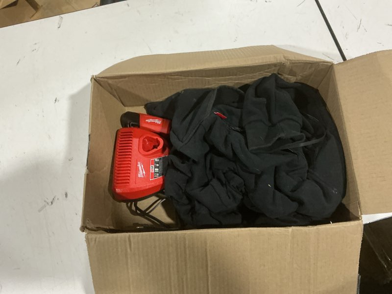 Condition photo showing Good Condition for milwaukee hoodie kit m12 12v lithium-ion heated front and back heat zones battery and charger included (2x-large, black) xx-large