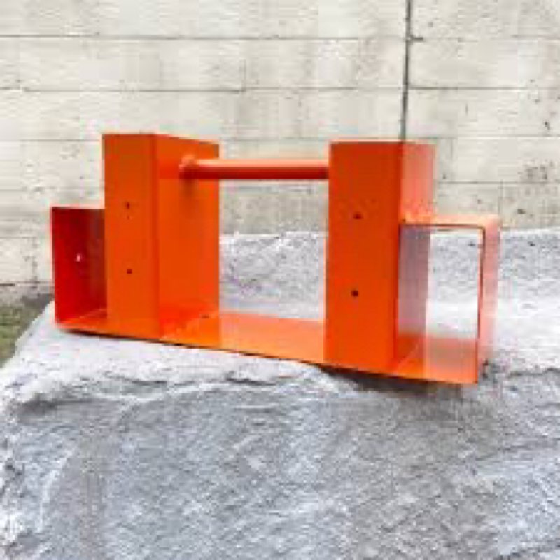 Firewood Rack Outdoor Heavy Duty Holder 2 Pcs Adjustable Length Brackets for Outdoor Holder with Screws, Rust-free Log (Orange)