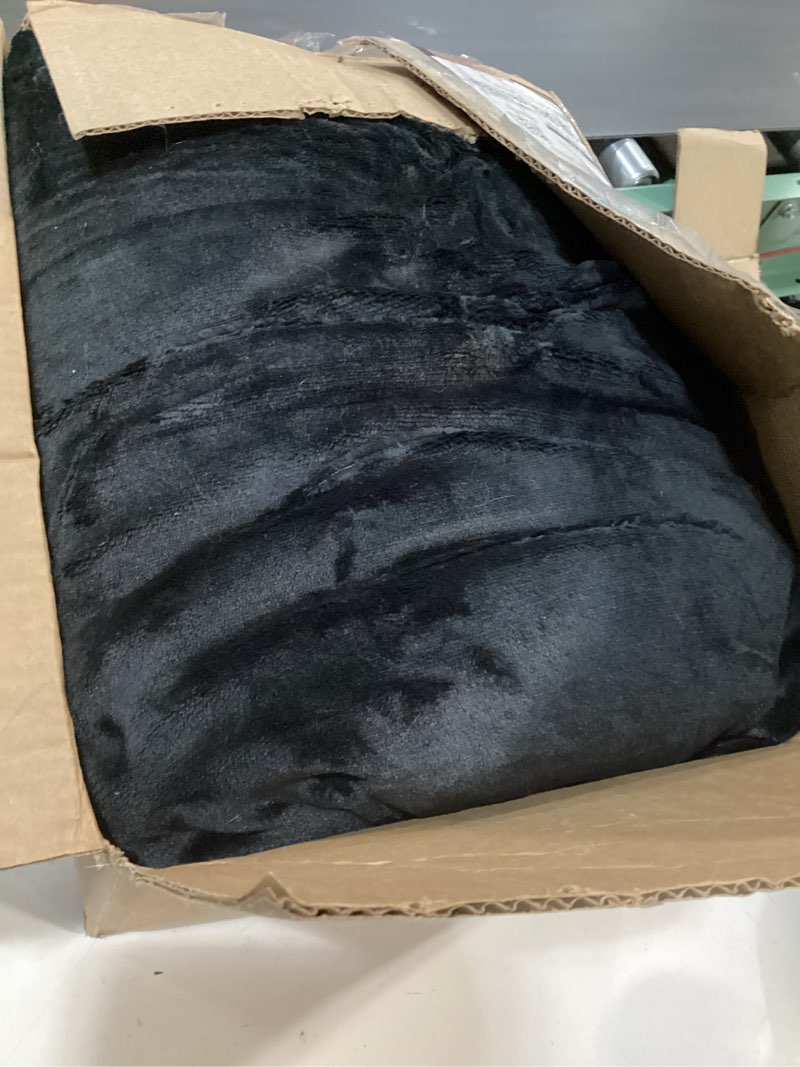 Condition photo showing As Is for Utopia Bedding Fleece Blanket Queen Size Black (90x90 Inches) Ultra Soft Warm Lightweight Microfiber Breathable Anti-Static Cozy Winter Bed Blanket, All-Season Home Decor Gift for Men & Women Queen (90x90 Inch) Black