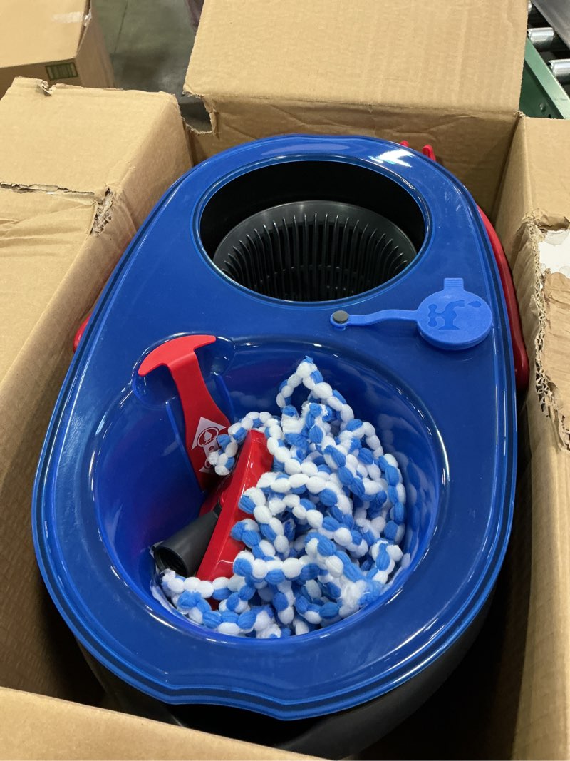 Condition photo showing As Is for O-Cedar RinseClean Spin Mop & Bucket System | Clean with Clean Water | Removes 99% of Bacteria Rinseclean Spin Mop & Bucket Cleaning System