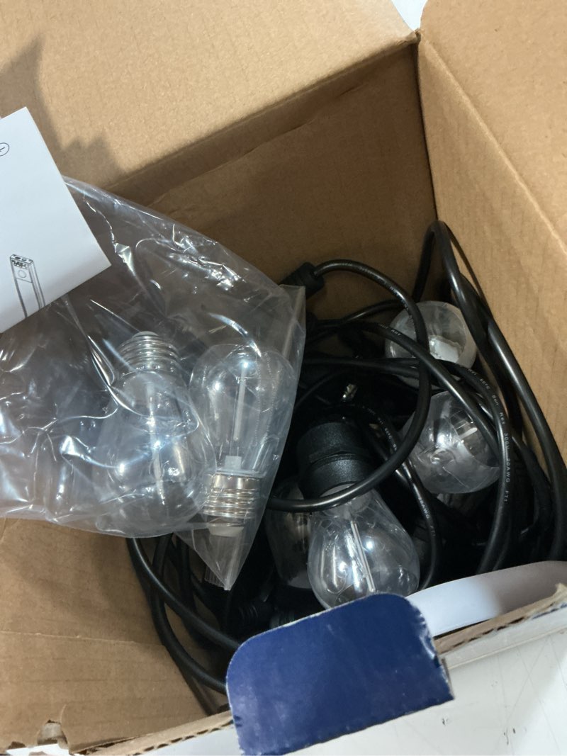 Condition photo showing Good Condition for harbor breeze 24-ft plug-in black indoor/outdoor string light with 12 color changing -light led edison bulbs with remote
