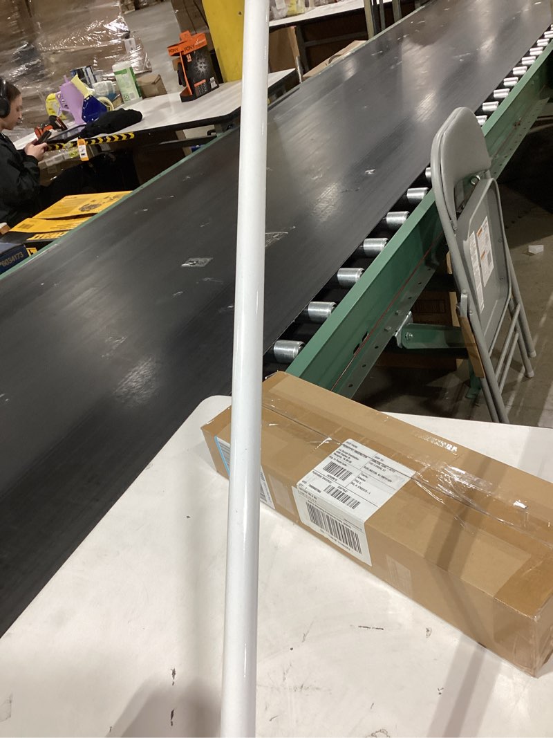 Condition photo showing Good Condition for amazon basics no drilling spring tension curtain rod, easy to install, adjustable 54-90" width, sturdy, white, classic finial white 54-90" indoor