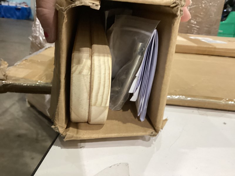 Condition photo showing As Is for Padded Sleeve Ironing Board 57x13cm Tabletop Sleeves & Chest Tailor Ironing Board with Long Wooden Base for Tailor Dress Forms Household, Laundry Rooms, Travel Use, White White 57x13cm