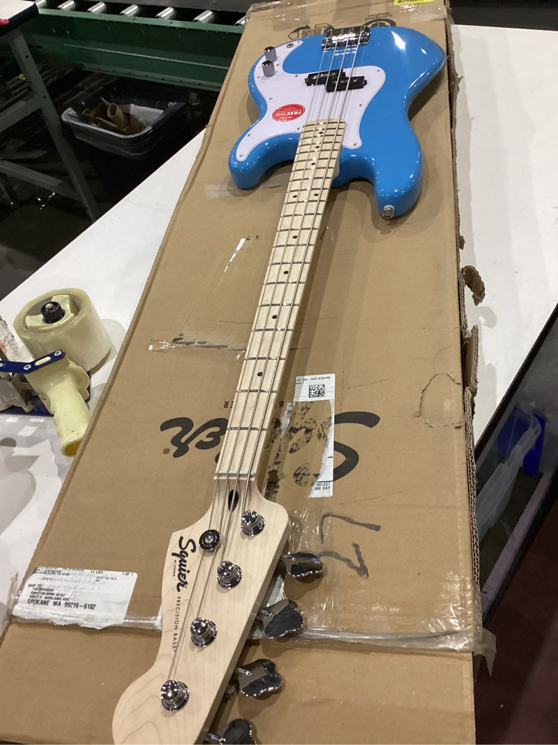 Condition photo showing Good Condition for squier squier sonic precision bass, california blue, maple fingerboard california blue precision bass