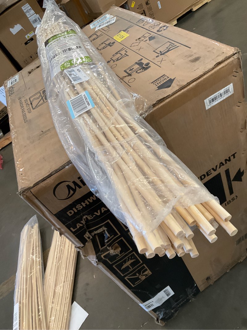 Condition photo showing As Is for hopelf 50pcs bamboo dowel rods - 3/8 x 48 inch, craft sticks, cylindrical, pack of 50 3/8" x 48" 50