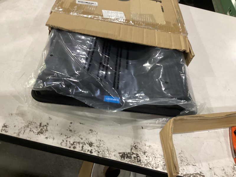 Condition photo showing Good Condition for lapgear home office pro lap desk with wrist rest, mouse pad, and phone holder - black carbon - fits up to 15.6 inch laptops - style no. 91598 home office pro w/wrist rest black carbon