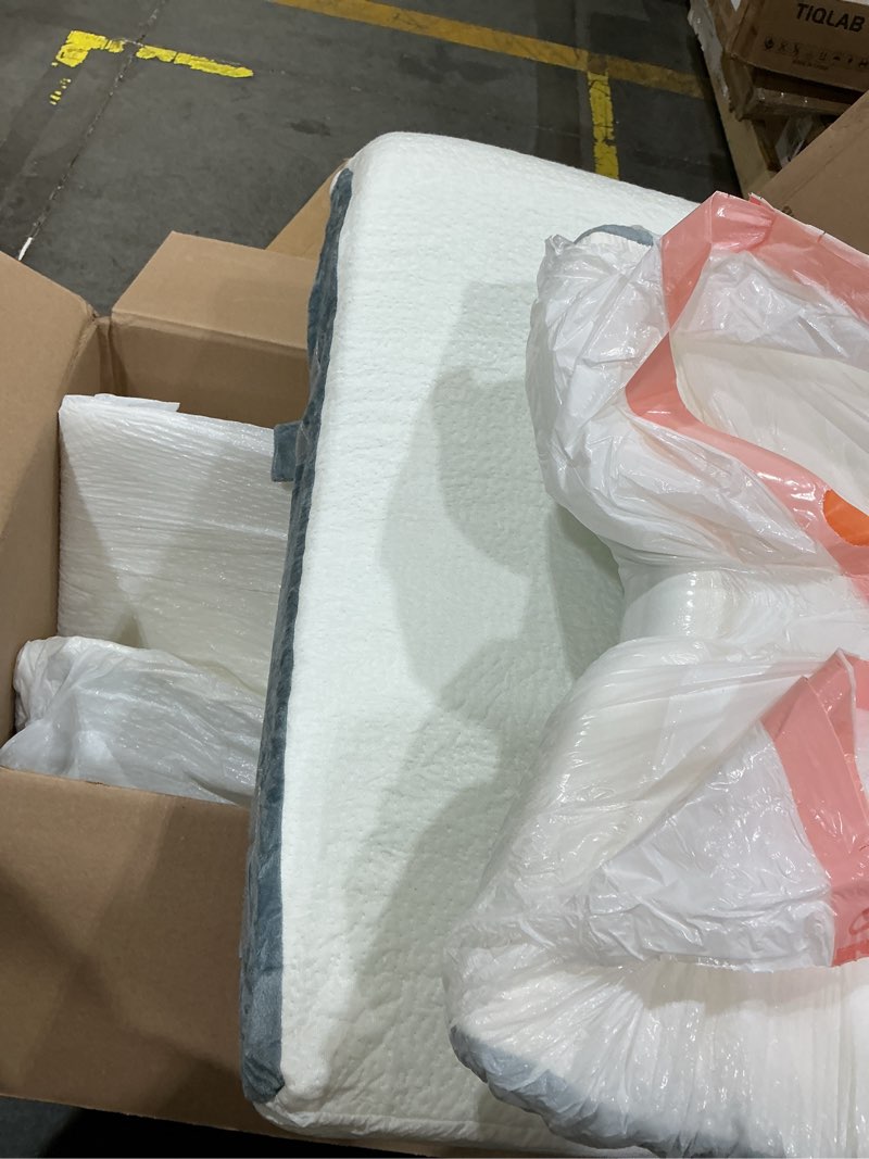 Condition photo showing Good Condition for bedluxe wedge pillow headboard, 3pcs orthopedic bed wedge pillows set for after surgery, adjustable pillow wedge for acid reflux&back pain relief, sleeping, back pillow for bed sitting up, white/grey