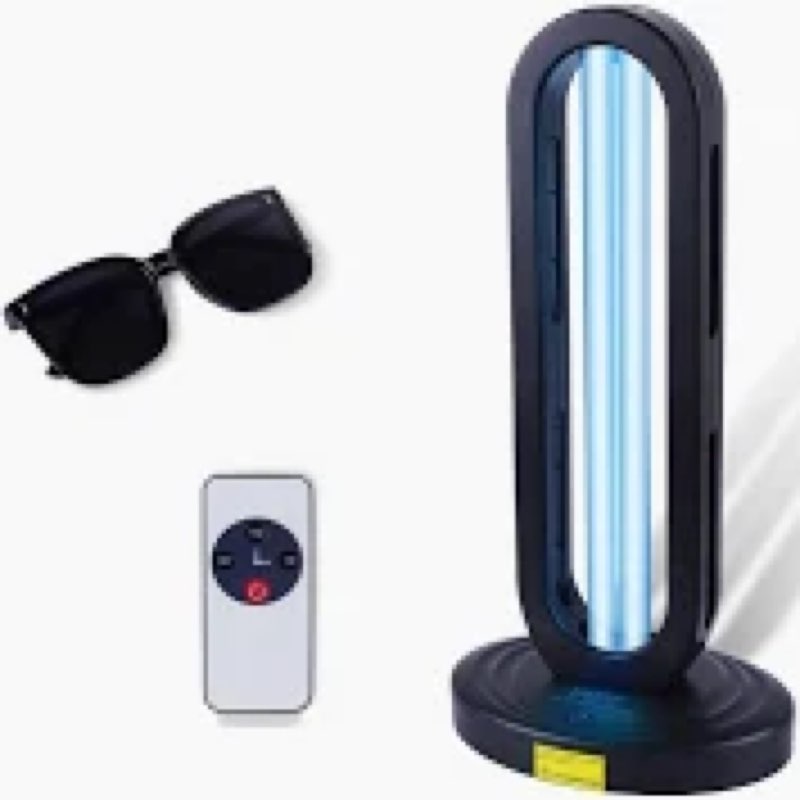 UV Light Sanitizer, Ultraviolet Light Sanitizer for Room?Air Freshener UV Lamp with Remote Control and Radar Monitor Sensor: Sterilize and Disinfect Every Room of Your Home for 15/30/60 Minutes