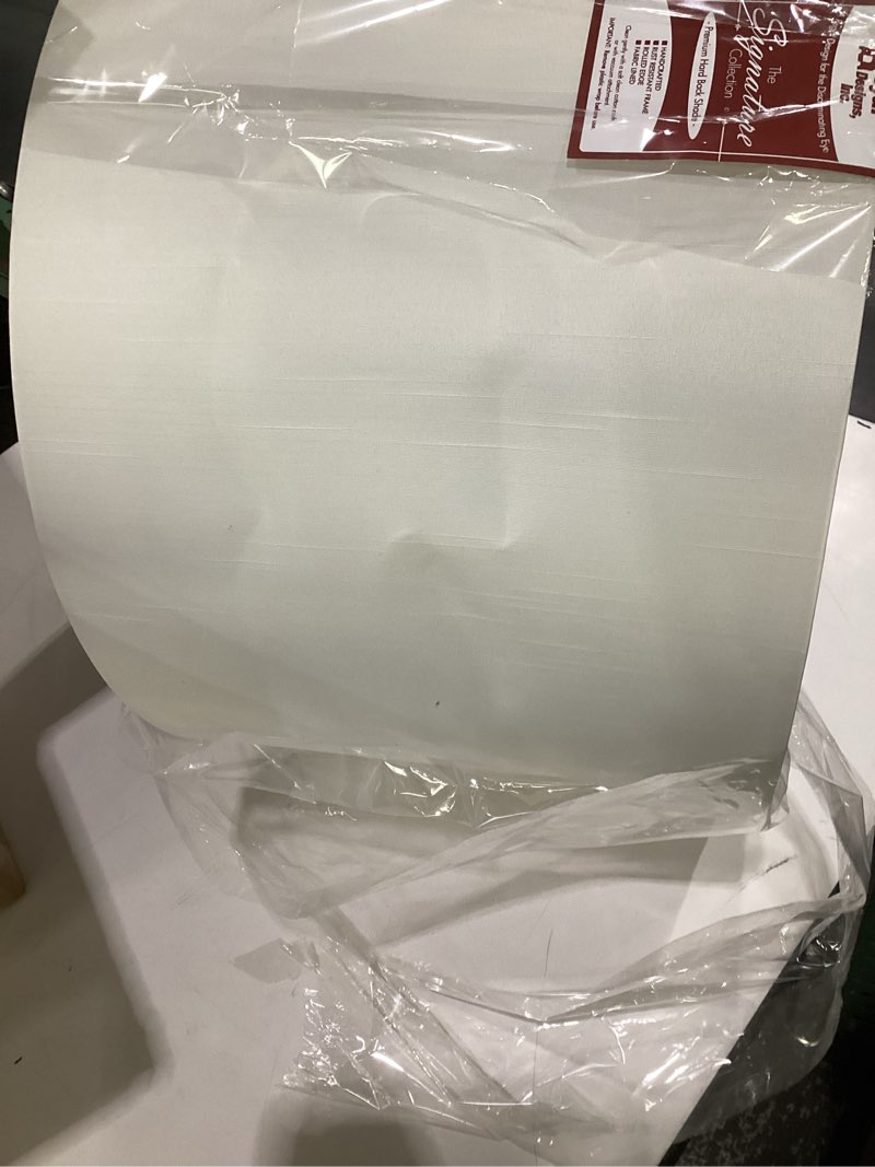 Condition photo showing Good Condition for royal designs, inc. hb-610-18wh shallow drum hardback lamp shade, 17 x 18 x 11.5, white 17 x 18 x 11.5 white