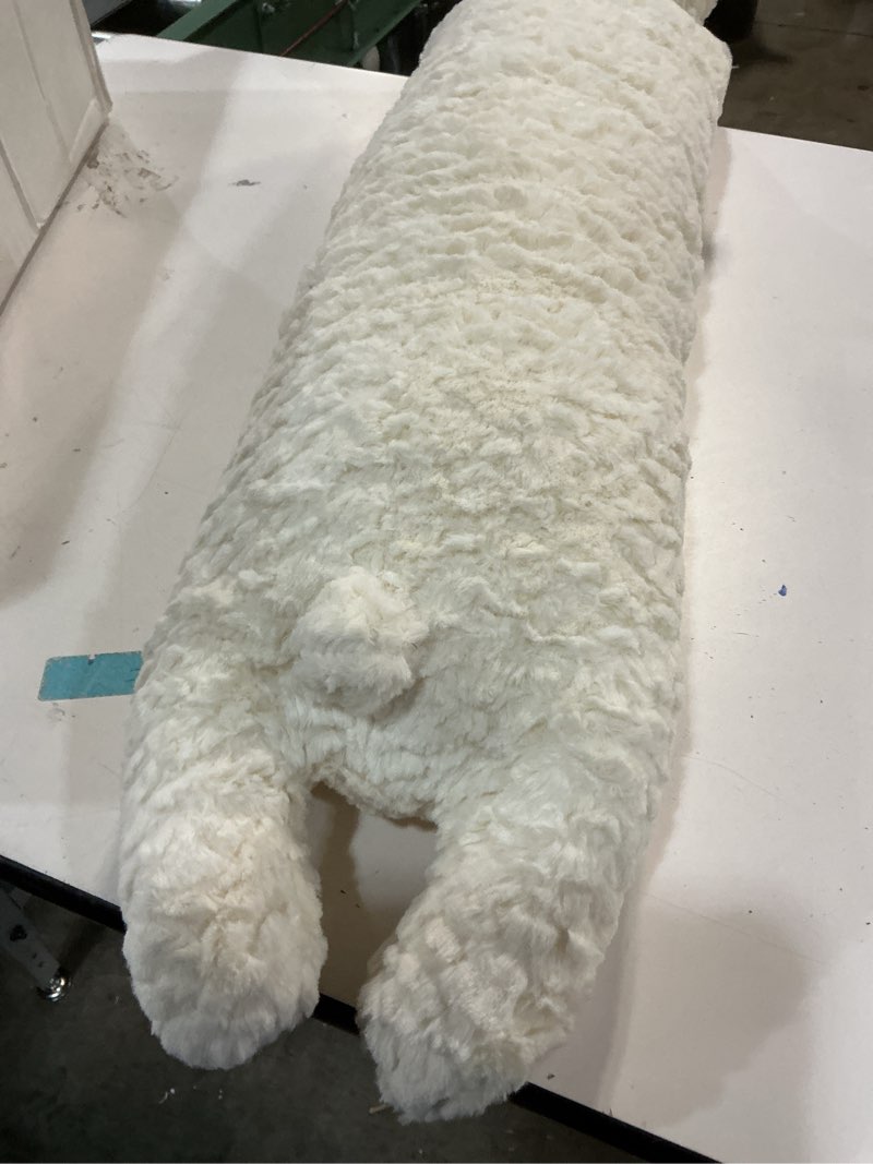 Condition photo showing Good Condition for Bear Plush Pillow - 35 inch Long Plush Bear - Birthday, Christmas, Valentine's Day Gift for Kids Boys Girls (White) 35 inch White Bear