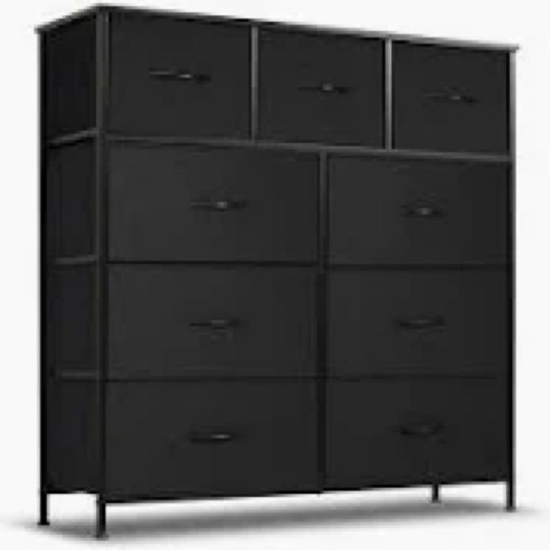 9 drawer dresser, wide chest of drawers nightstand storage tower
