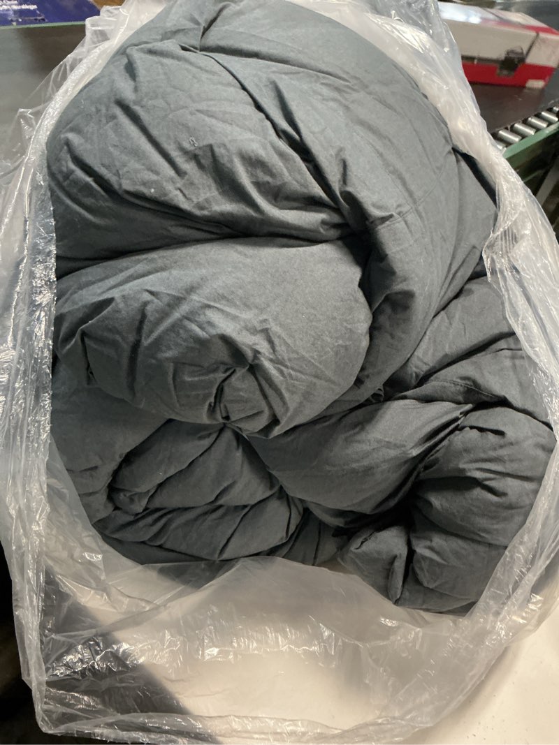 Condition photo showing Good Condition for cotton pintuck comforter, full/queen, nightfall