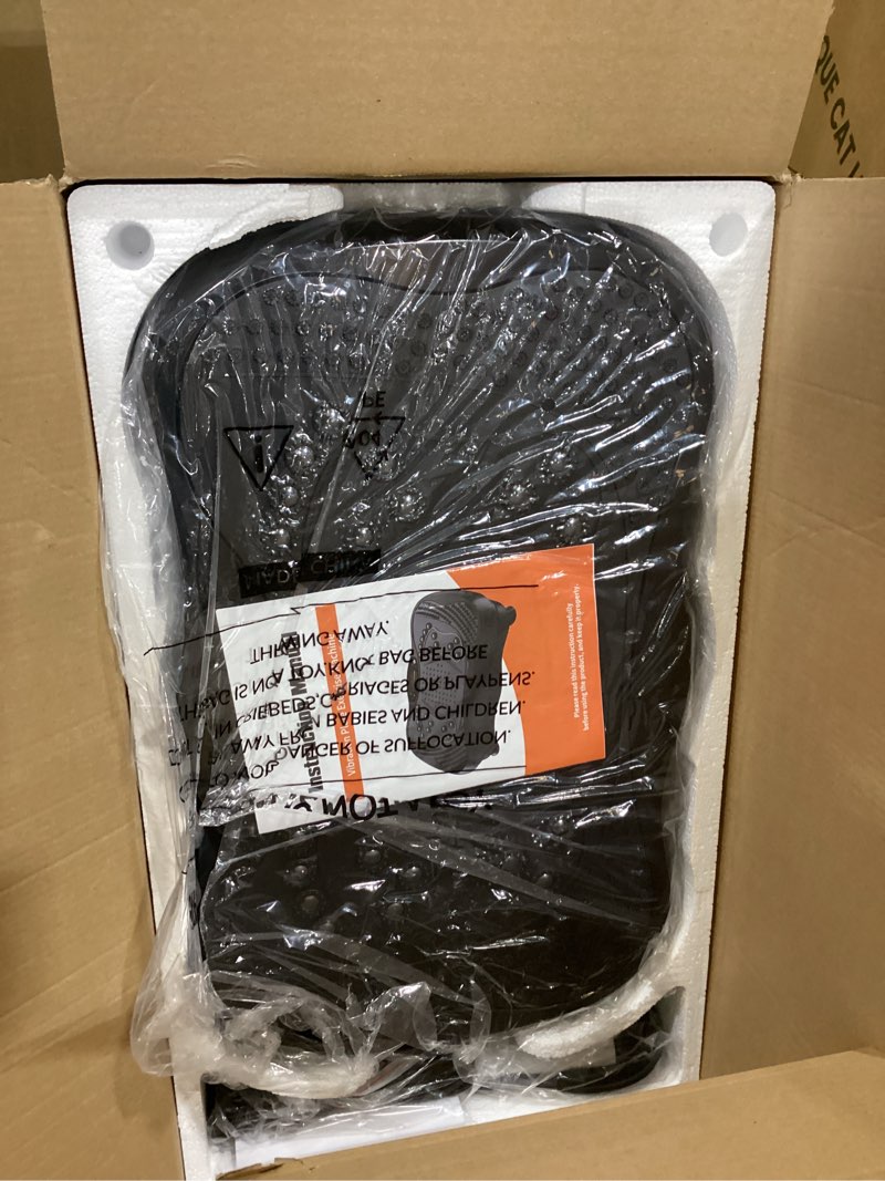 Condition photo showing Good Condition for vibration plate exercise machine, 130 levels full body workout vibrating plate for lymphatic drainage weight loss, 450 lbs capacity shake platform with resistance bands bluetooth for women men
