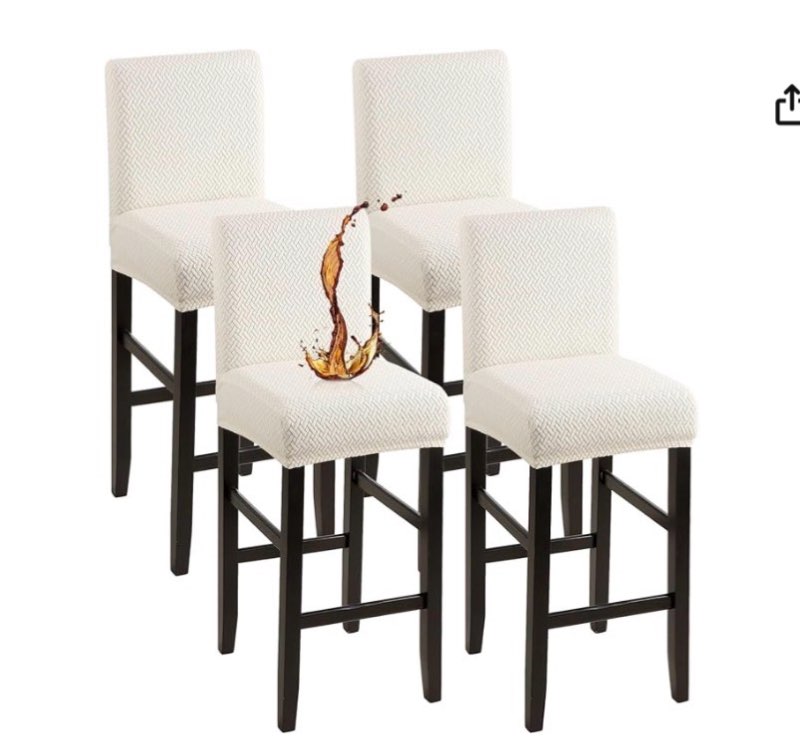 YISUN Waterproof Bar Stool Covers, Stretch Pub Stool Chair Cover Removable Washable Counter Stool Co