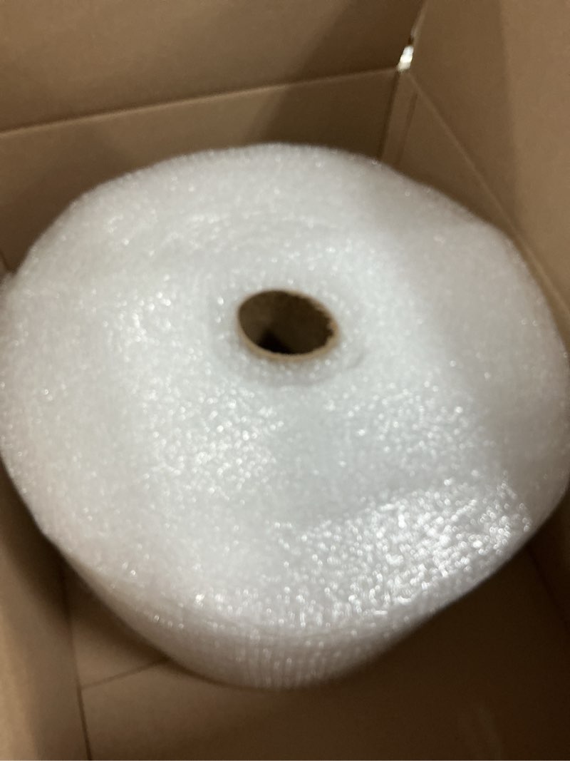 Condition photo showing New/Like New for amazon basics bubble wrap for moving, packing, shipping and storage, perforated protective cushioning for fragile items, 12-inch x 175-ft long roll, small 3/16", clear