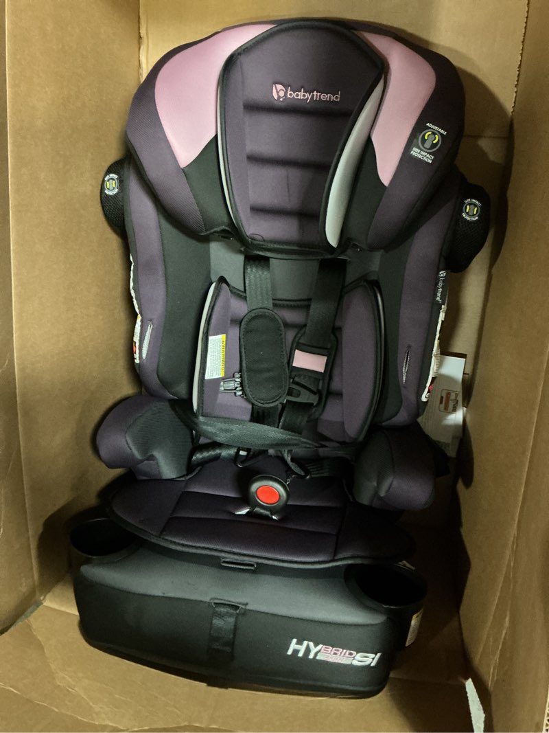 Condition photo showing Good Condition for baby trend hybrid si 3-in-1 combination booster seat, dash orchid – side-impact protection, 3-stage growth design, adjustable headrest, cushioned comfort hybrid si dash orchid