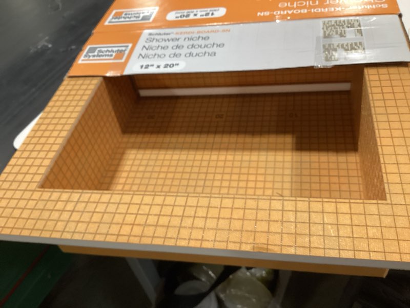 Condition photo showing Good Condition for schluter kerdi-board-sn shower niche - waterproof and ready-to-tile, easy installation - 12" x 20" - kb12sn305508af