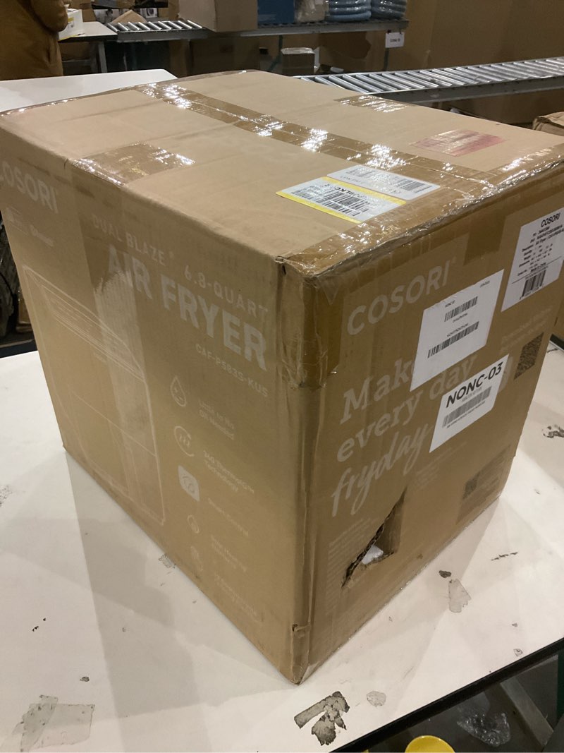 Condition photo showing New/Like New for COSORI 6.8Qt Air Fryer, 12-in-1 Dual Blaze for 360° Crispy Meals, No Shaking & Preheating to Fast Cooking with Bake, Roast, Broil, 100+In-App Recipes, Dishwasher Safe Wi-Fi Grey