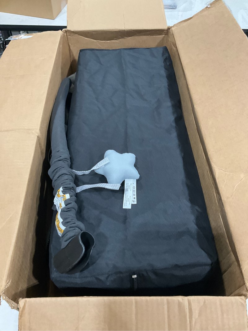 Condition photo showing As Is for graco® on the go zip pack 'n play playard, folding playpen with bassinet, portable crib, reeves on the go zip reeves