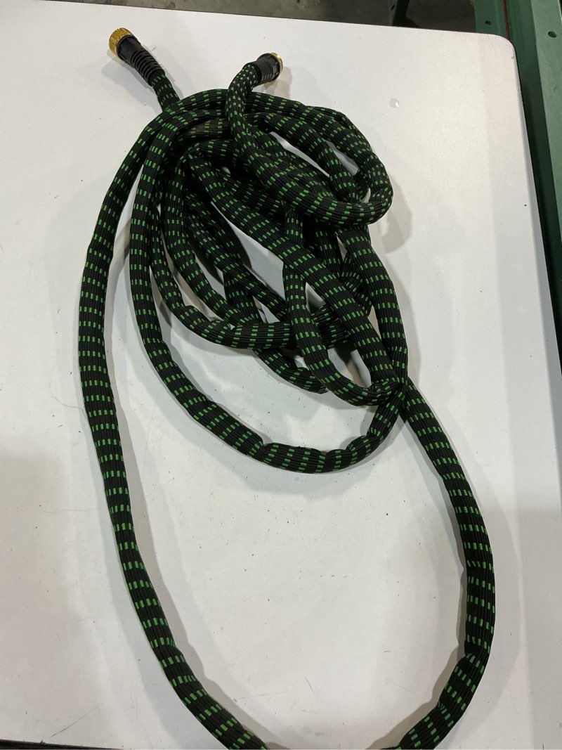 Condition photo showing As Is for flex-able hose xtreme 1-in x 50-ft kink free woven green hose