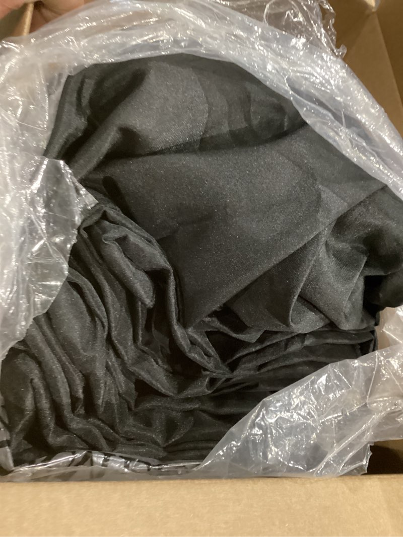 Condition photo showing As Is for surmente 5 pack black tablecloth 90 x 132-inch rectangular polyester table cloth for weddings, banquets, or restaurants 90x132 in, 5 pack black