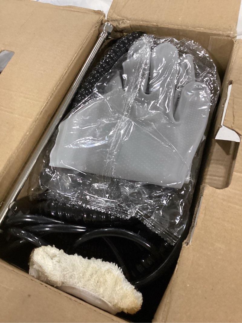 Condition photo showing Good Condition for handheld steam cleaner for home, 2500w high pressure steam cleaner for car detailing, 3 steam levels, 1600ml tank, high heat steamer for bed bugs, couch, furniture, kitchen, bathroom, floors white 1600ml