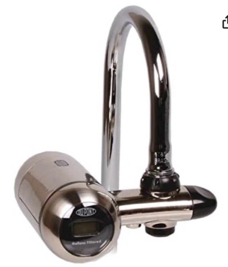 DuPont WFFM350XCH Electric Metered 200-Gallon Deluxe Faucet Mount Premium Water Filtration Filter, C