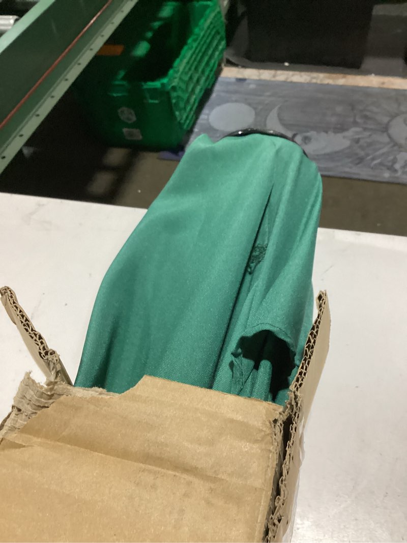 Condition photo showing Good Condition for half umbrella outdoor patio shade - 9 ft patio umbrella with easy crank - small canopy for balcony, table, or deck by pure garden (dark green) hunter green