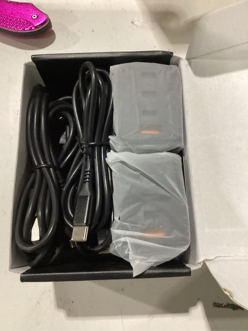 Condition photo showing Good Condition for 2 pack 200w usb c charger block, foldable 4-port gan5 super fast charger usb c, dual 65w type c charging block, laptop fast charging adapter for macbook pro/air, ipad, iphone, samsung galaxy black 2 pack black
