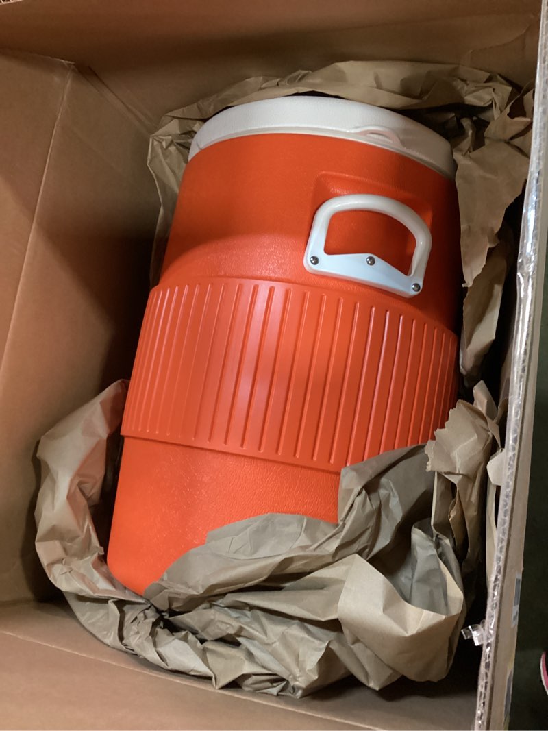 Condition photo showing As Is for Igloo Sports Cooler | Insulated Beverage Dispenser with Spout |Portable Handwashing Station Orange 10 Gallon