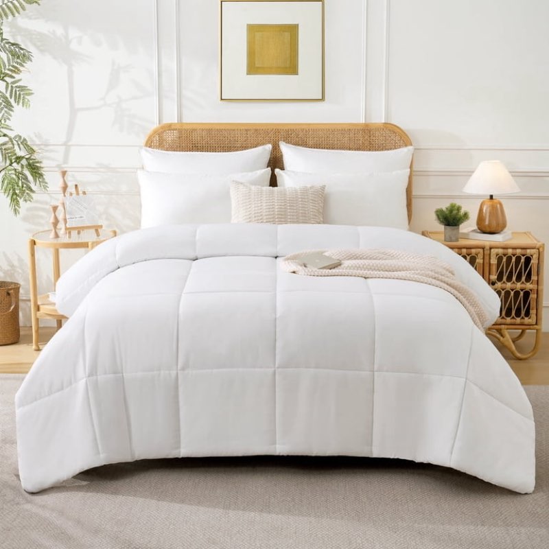 YEPCLUB Twin Comforter Duvet Insert, All Season Down Alternative, Fluffy Soft Bed Comforter