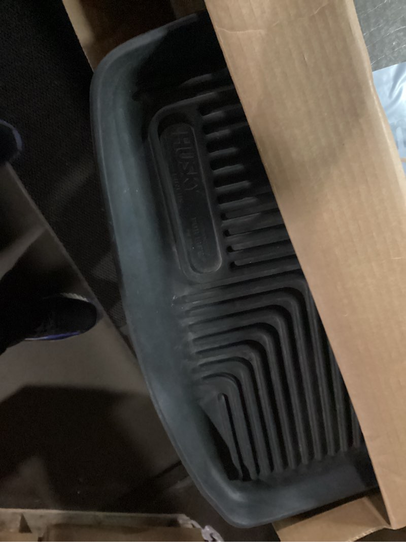 Condition photo showing As Is for Husky Liners Weatherbeater Floor Mats | Fits 2015-2019 Ford Explorer | 2nd Row, 1-pc Black - 14761 Weatherbeater 2nd Row Black