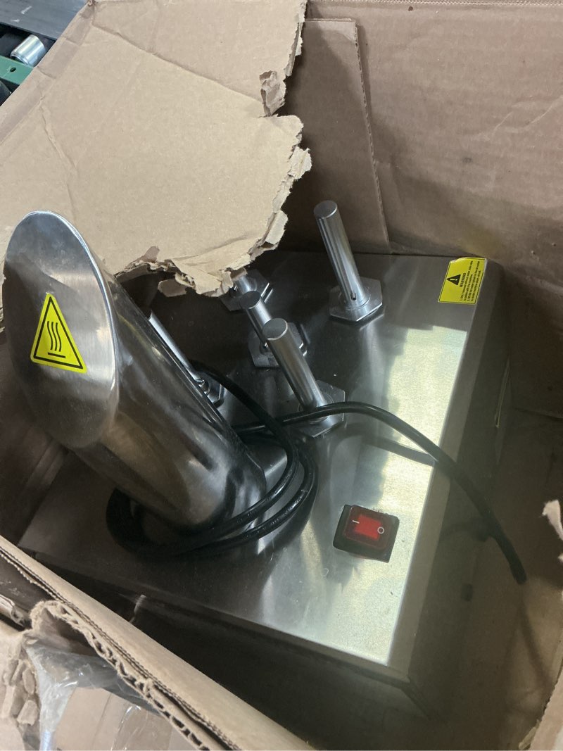 Condition photo showing As Is for Wine Glass Polishing Machine, 5 Polishing Cloth Washers Commercial Electric Wine Glass Polisher, Stainless-Steel Glass Washer for Bars, Restaurants, Hotels, Kitchen