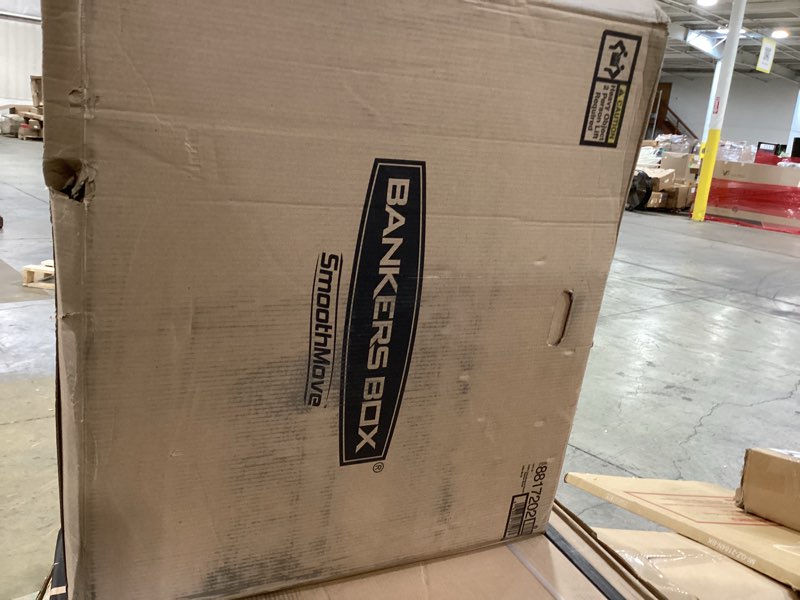 bankers box medium classic moving box 20 pack, reinforced handles, tape-free assembly, box with lid,