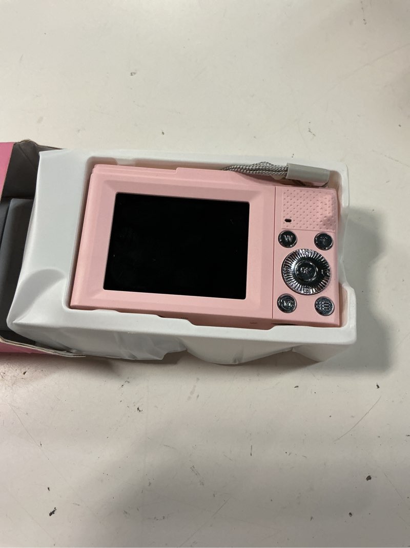 Condition photo showing Good Condition for digital camera for kids: pink camera for teens - christmas birthday gifts for girls 8-10 - 16x zoom shoot cam for ages 8-13 - compact camera for 6 7 8 9 10 years old- toys for kid children toddler