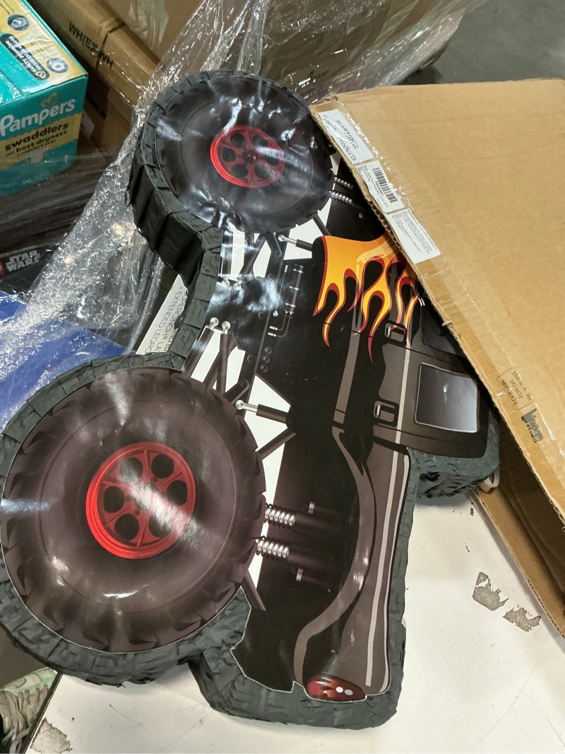 Condition photo showing Good Condition for Wettarn Large Truck Piñata Birthday Fiesta for Kids Big Construction Piñata with Stick Blindfold Confetti Party Supplies for Boys Carnival Event Mexican Decor Games 21.6 x 13.8 x 2.4 Inch(Colorful)