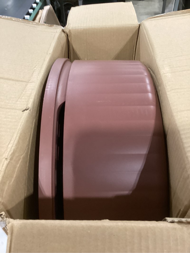Condition photo showing As Is for lifewit cat litter box, hidden enclosure litter tray with odor control & carbon filter in living room, bedroom, corner with faux plant& plastic scoop, 48 x 120 cm/19x47, brown brown basic