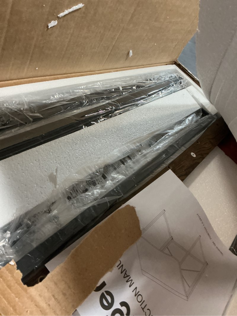 Condition photo showing Good Condition for huuger folding desk for small spaces, 31.5 inch foldable computer table, for home office, study, bedroom, dorm, space saving, small writing work office computer desk, easy to fold, rustic brown rustic brown 18.9"d x 31.5"w