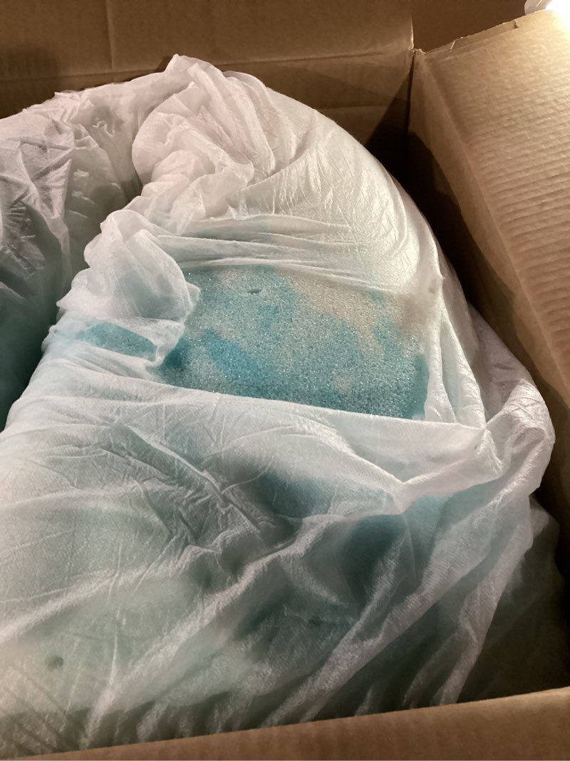 Condition photo showing Good Condition for Sweetcrispy Memory Foam Mattress Topper Twin, 2 Inch Thick Gel Infused Cooling Toppers Pad for Twin Size Bed, Sleeper Sofa, RV, Camper, CertiPUR US Certified, Ventilated and Breathable, Blue 2 IN Twin