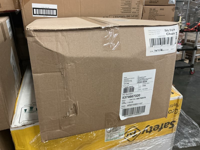 Condition photo showing New/Like New for delta children disney minnie mouse kids upholstered chair with sculpted plastic frame