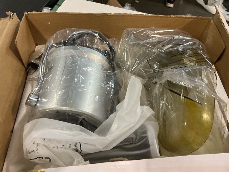 Condition photo showing As Is for eanoruus 3-in-1 cold press juicer, 6.5" extra large chute, 100oz large capacity, ac motor, perfect for juice, nut milk & sorbet, bright white