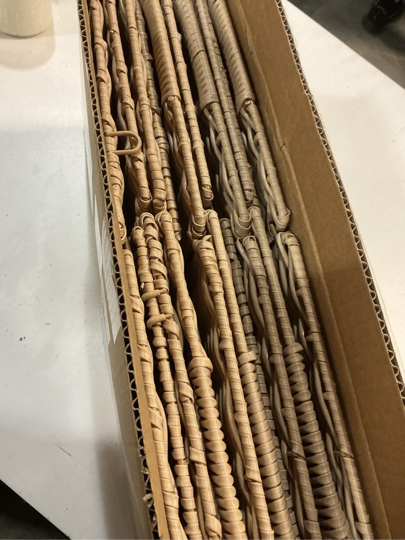 Condition photo showing New/Like New for TAIMEI&G02 10.5 x 10.5 in Plastic Wicker Baskets for Cube Storage, Collapsible Square Wicker Storage Basket Set of 4, Rattan Storage Cube, Square Baskets for Shelves - Beige Beige?4 Pack?